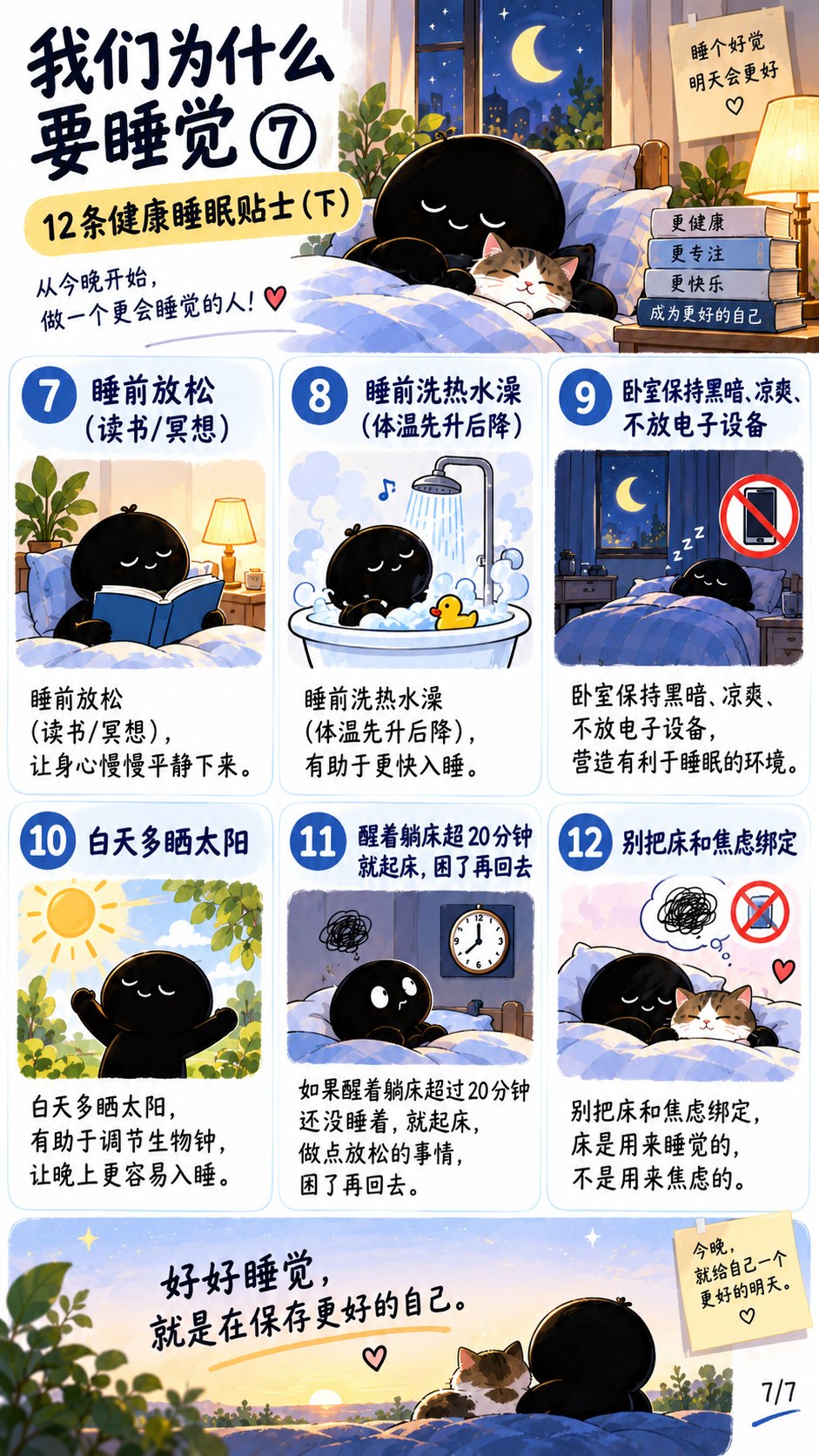 知识卡 4：12 条健康睡眠贴士（下）