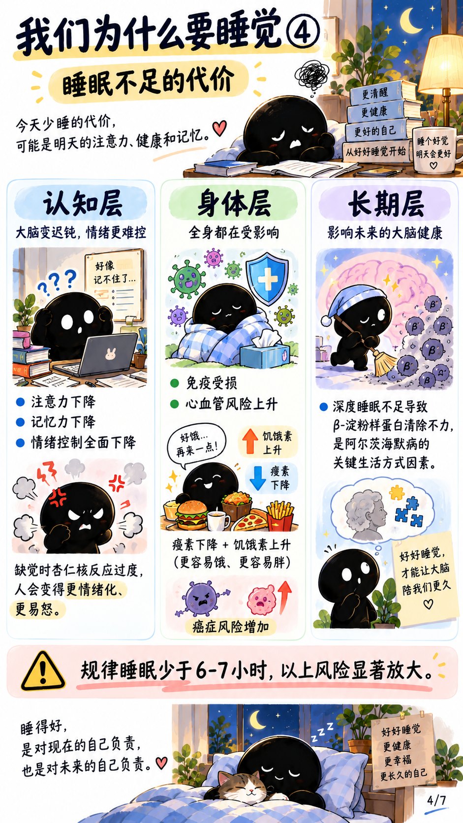 知识卡 6：睡眠不足的代价
